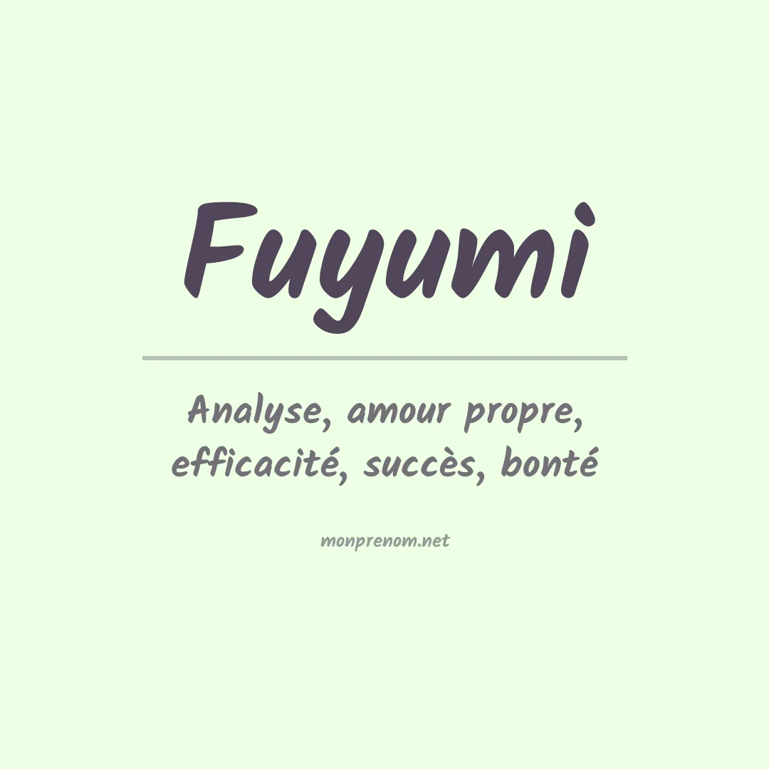 Prénom Fuyumi