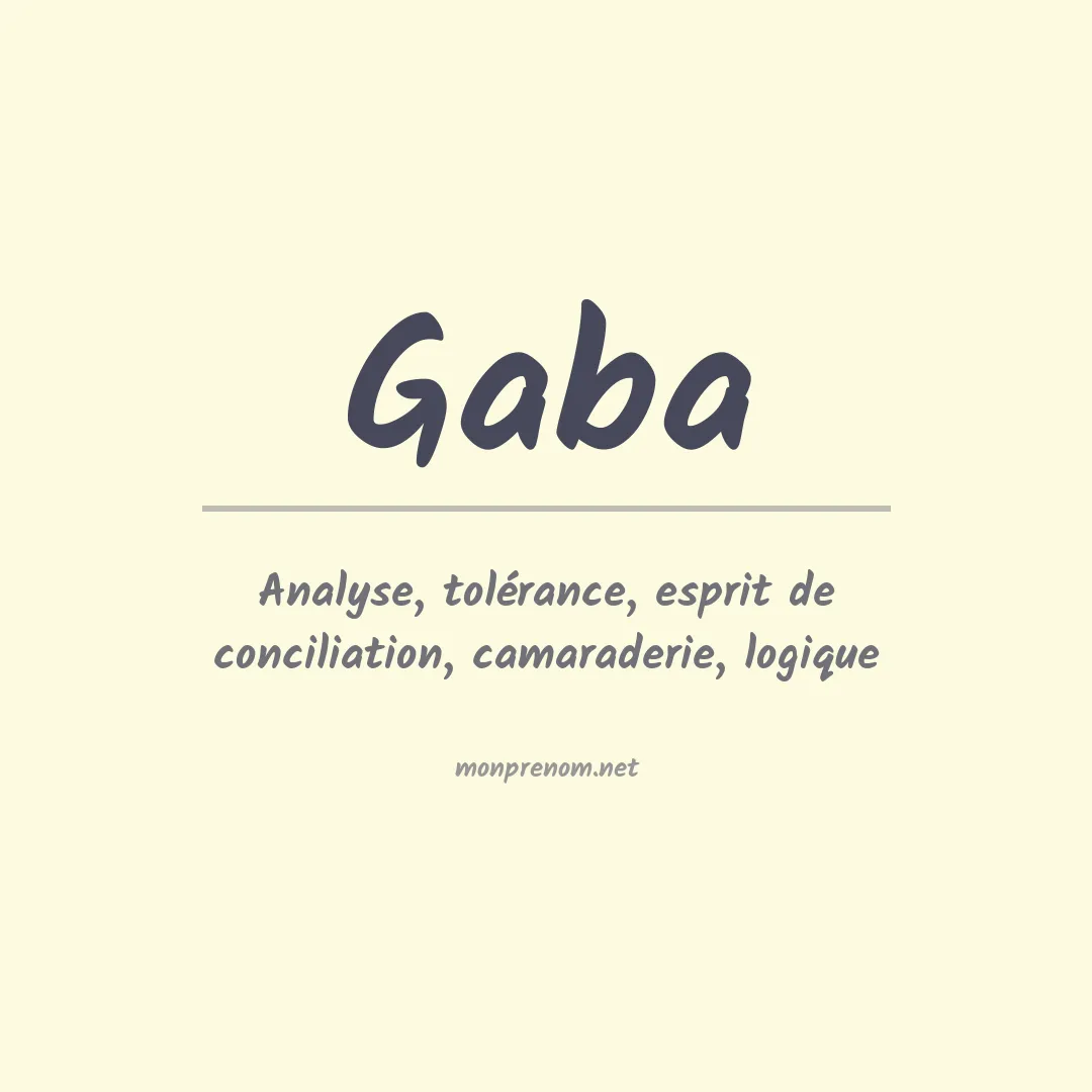 Prénom Gaba
