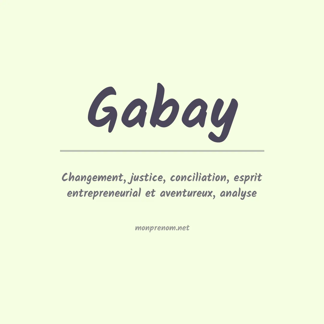 Prénom Gabay