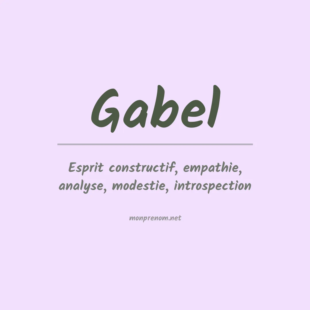 Prénom Gabel