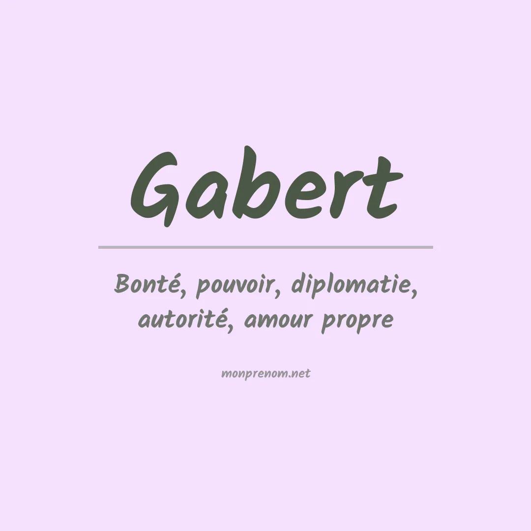 Prénom Gabert