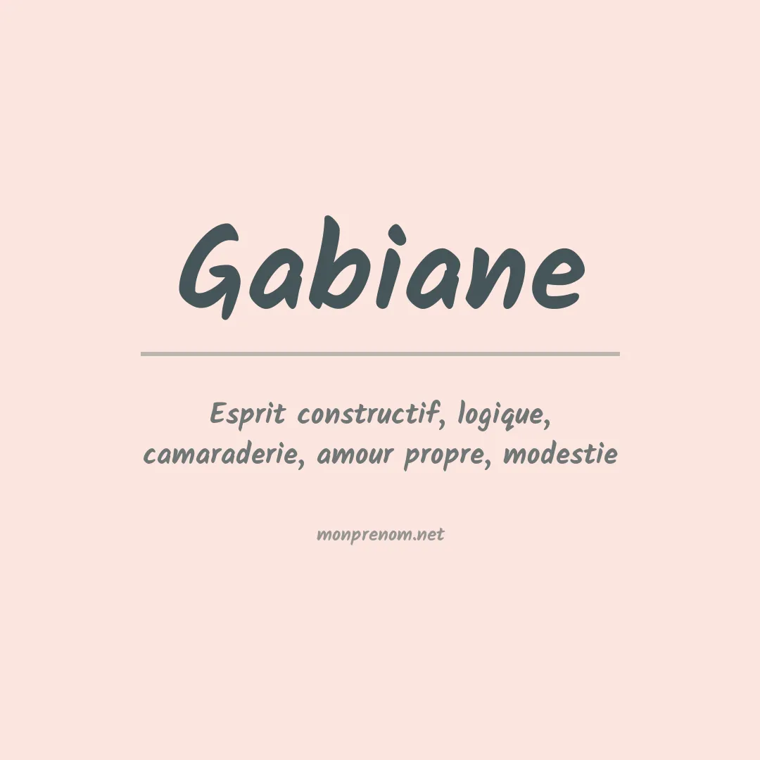 Signification du prénom Gabiane