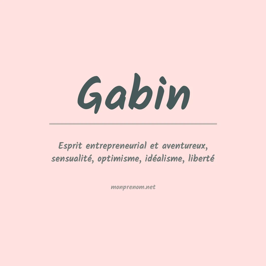 Prénom Gabin
