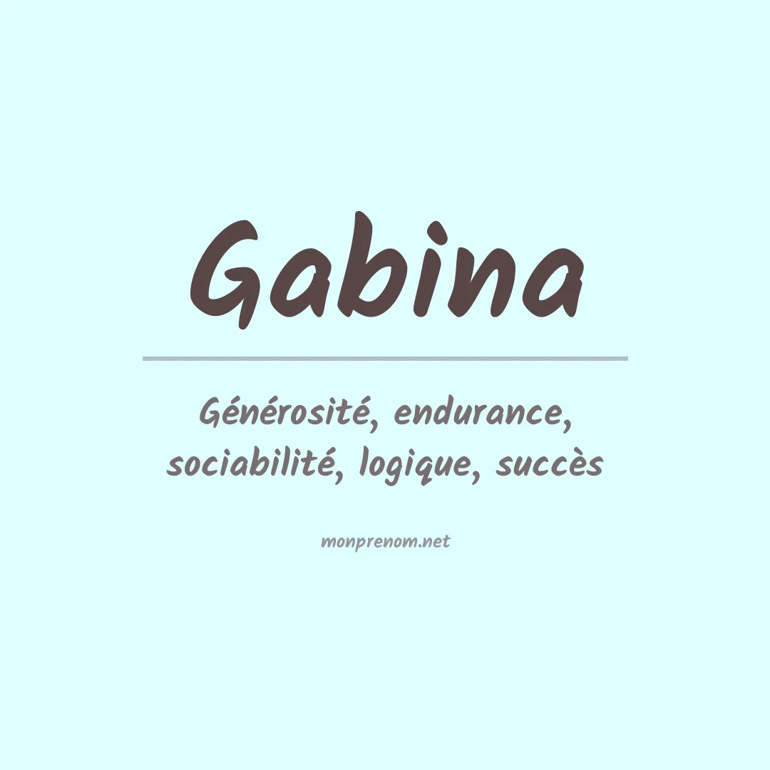 Signification du prénom Gabina