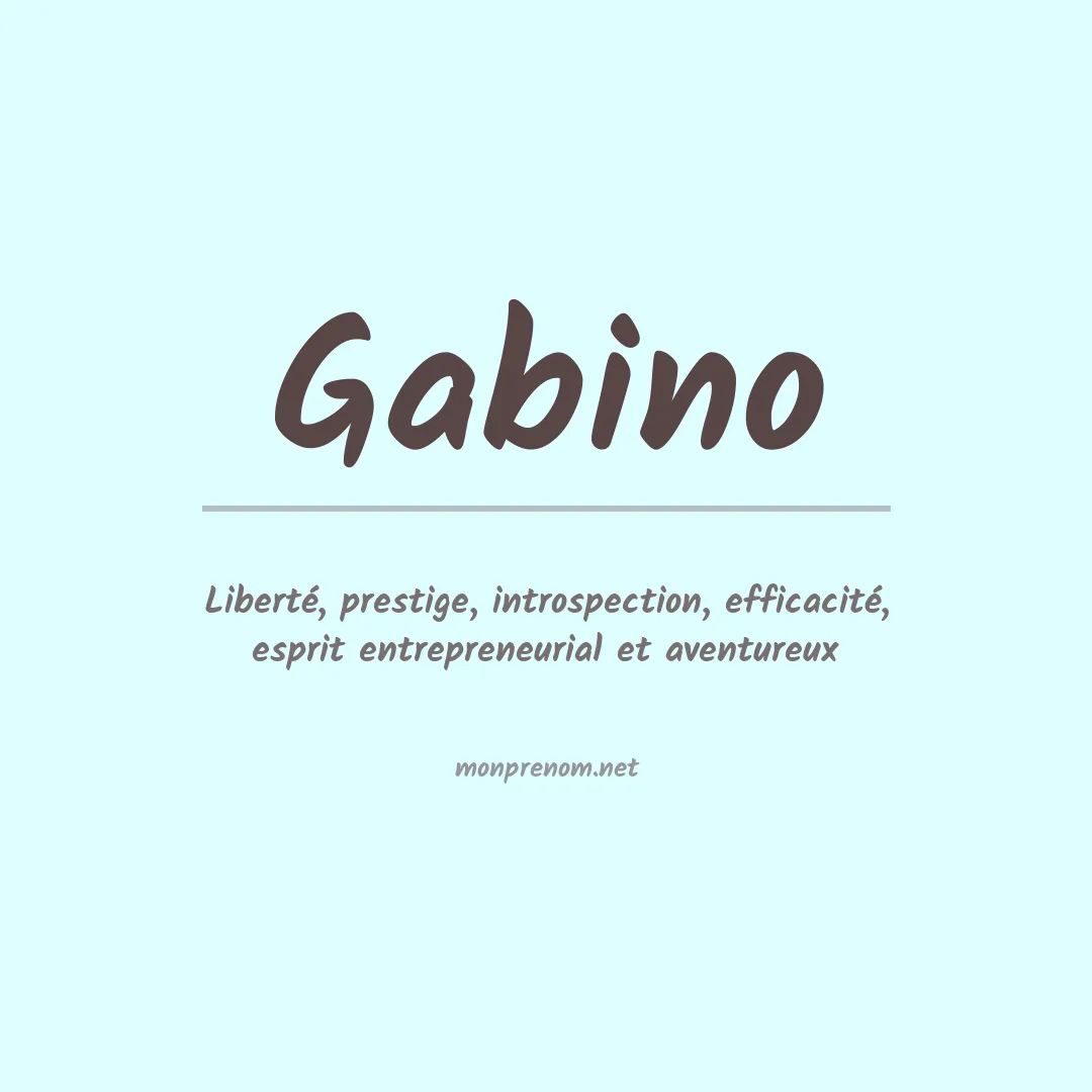 Prénom Gabino