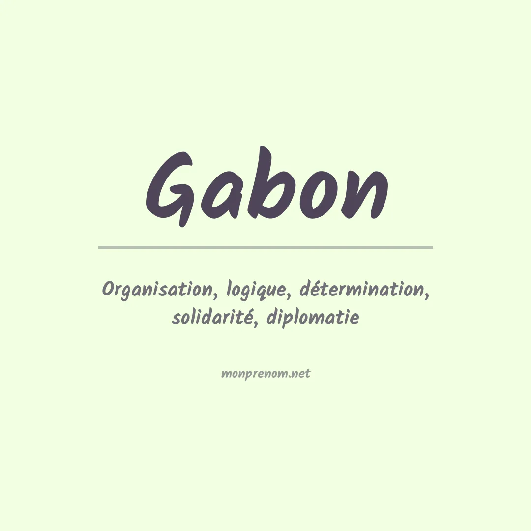 Signification du prénom Gabon