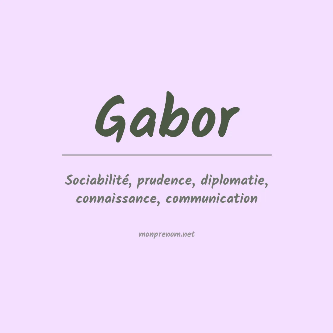 Prénom Gabor