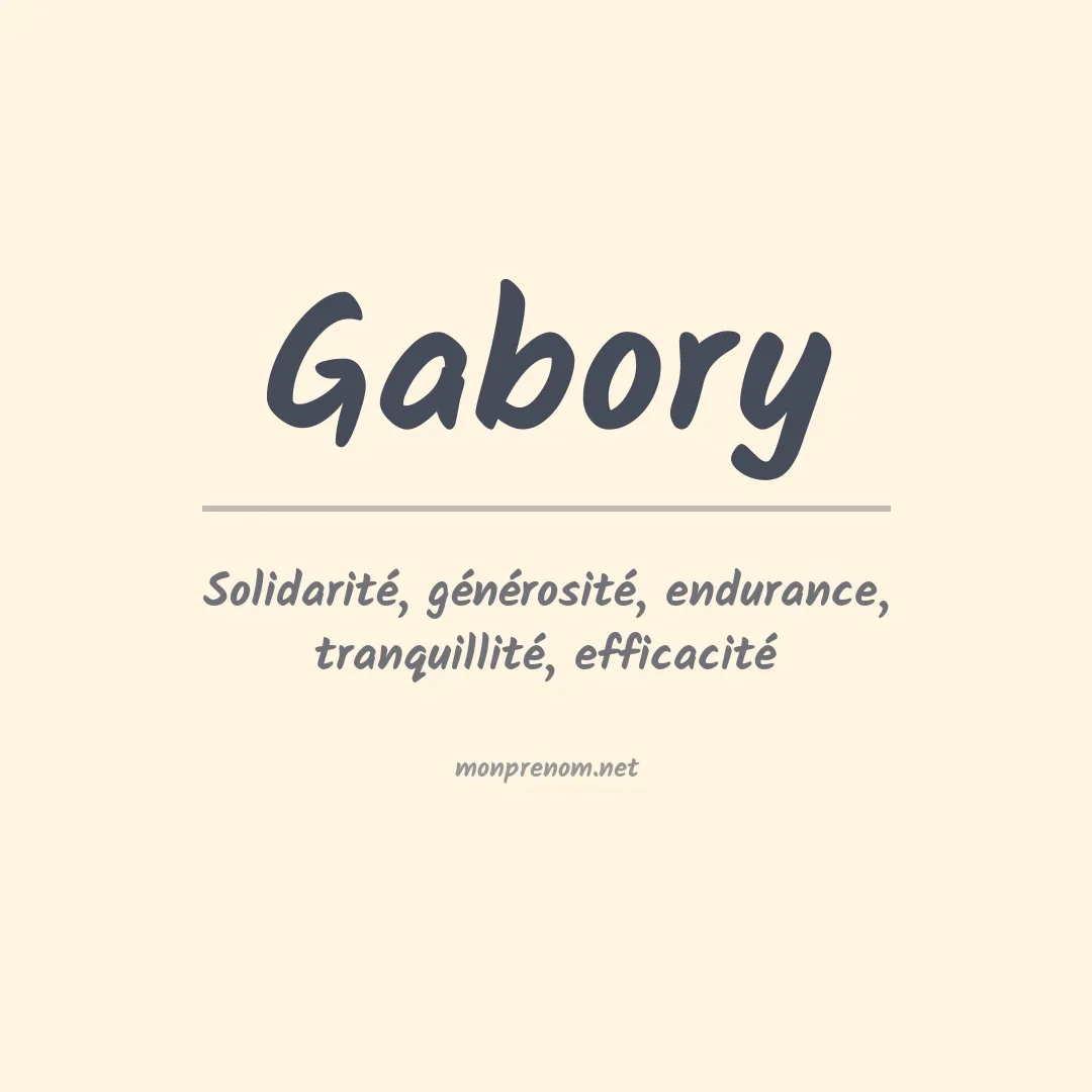 Signification du prénom Gabory