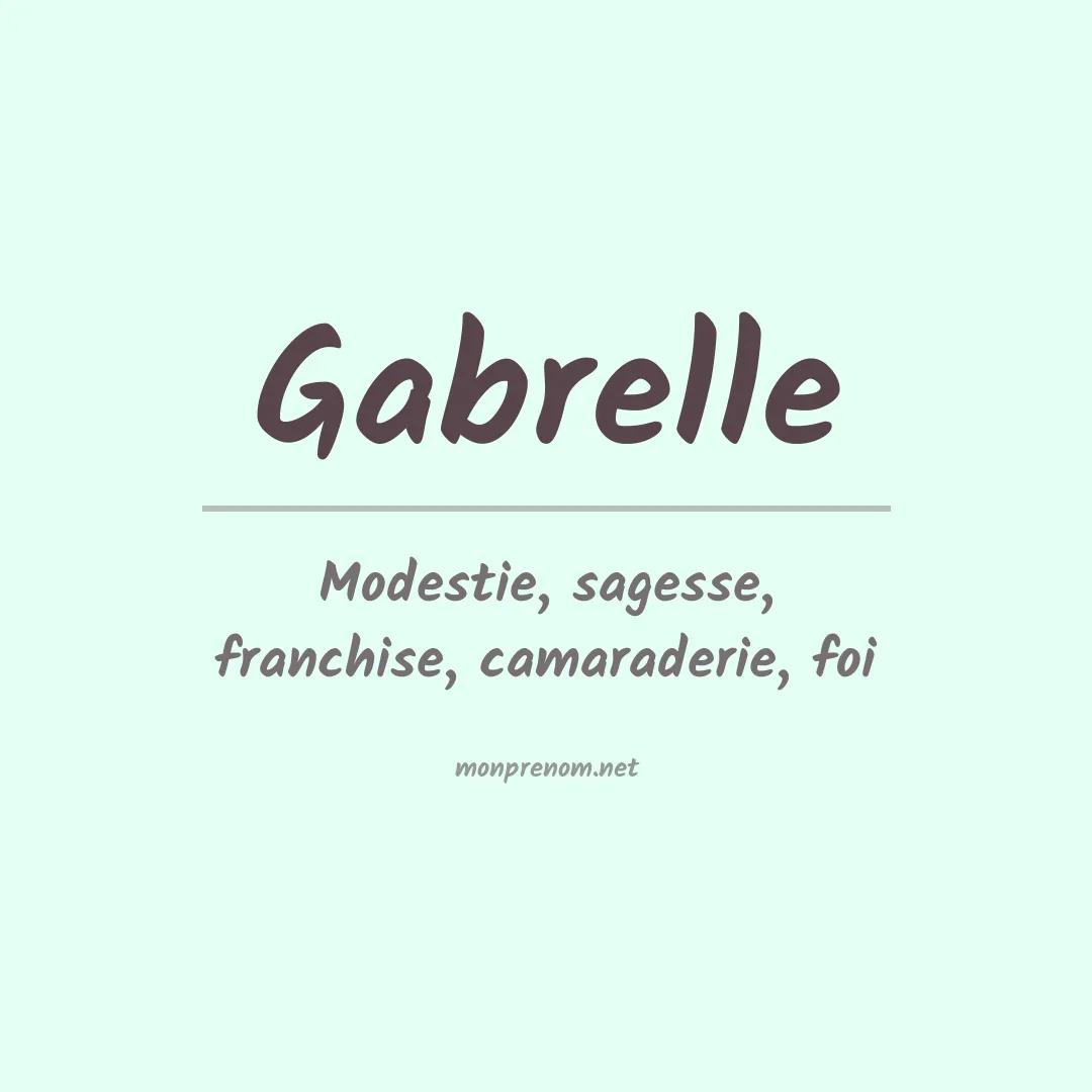 Prénom Gabrelle
