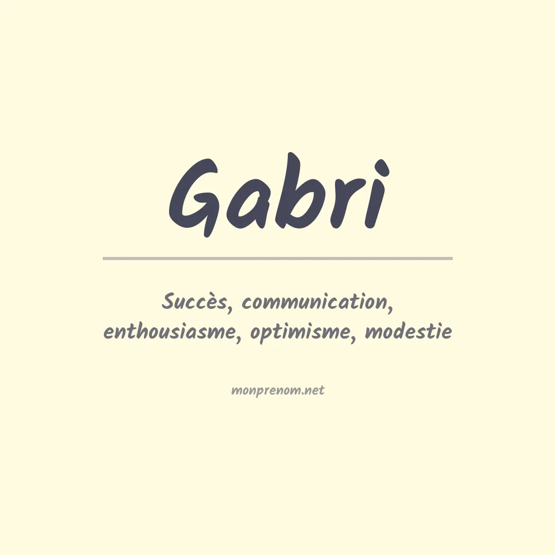 Prénom Gabri