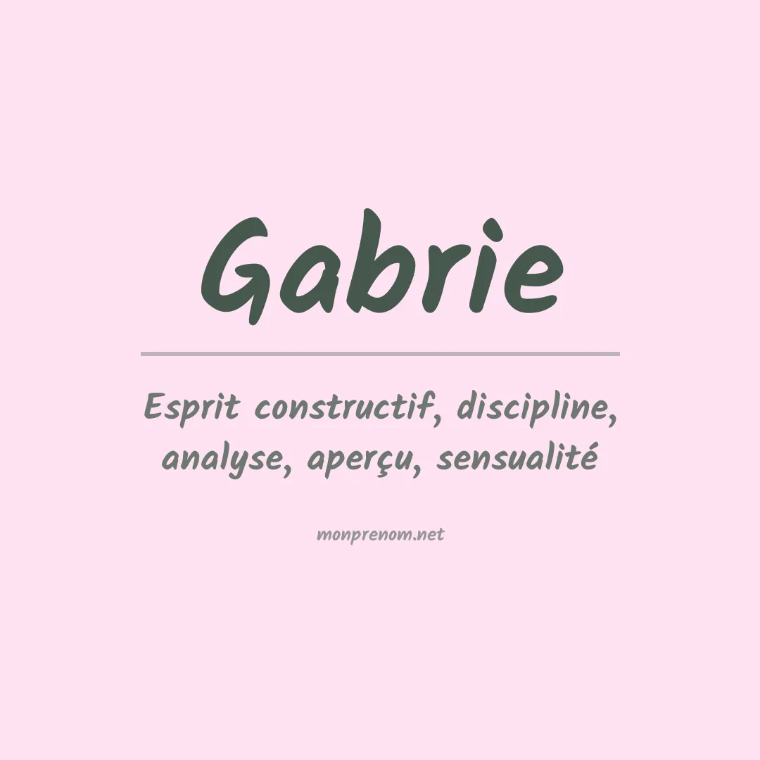Signification du prénom Gabrie