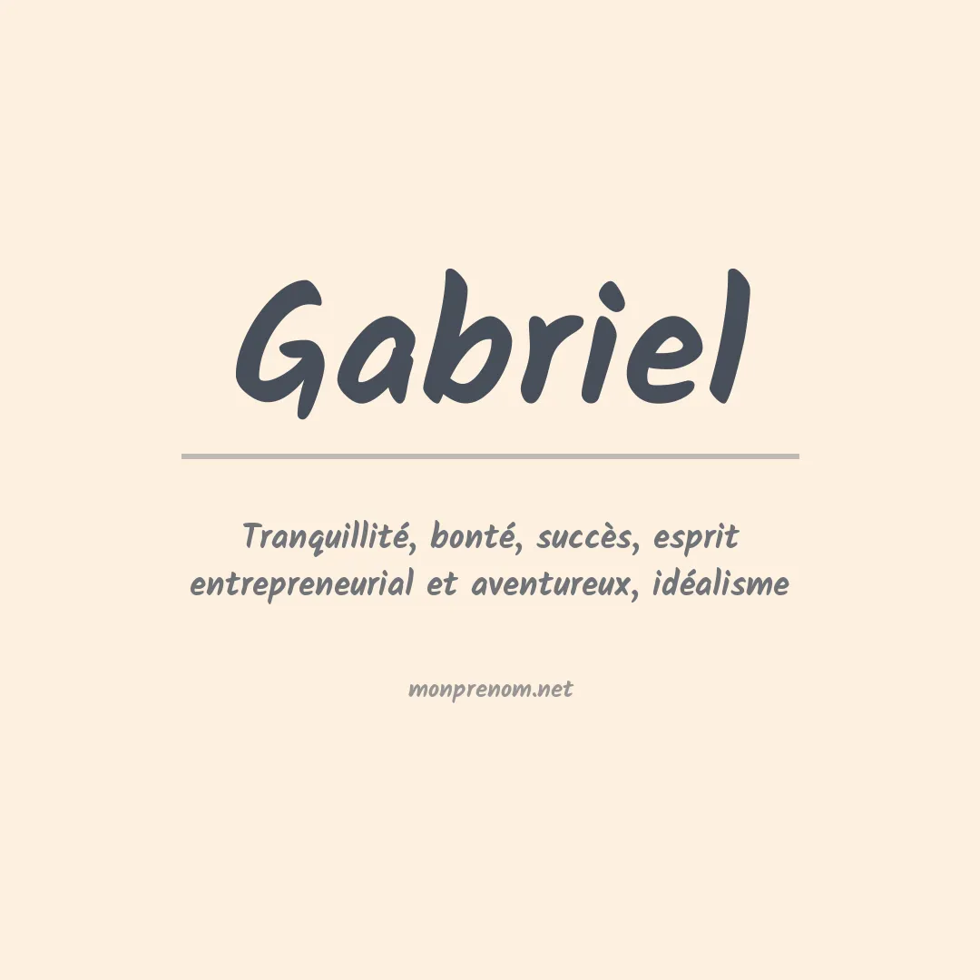 Prénom Gabriel