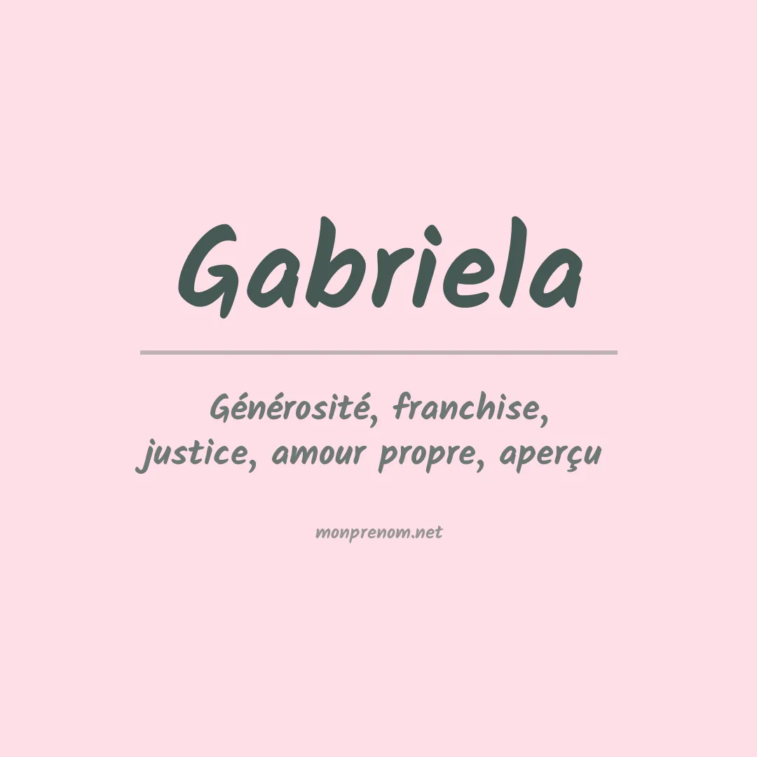 Prénom Gabriela