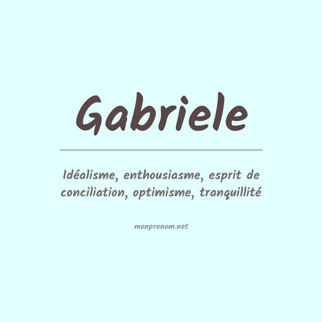Prénom Gabriele