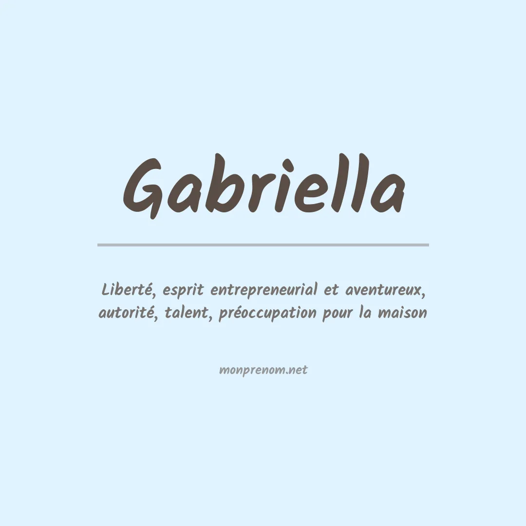 Signification du prénom Gabriella