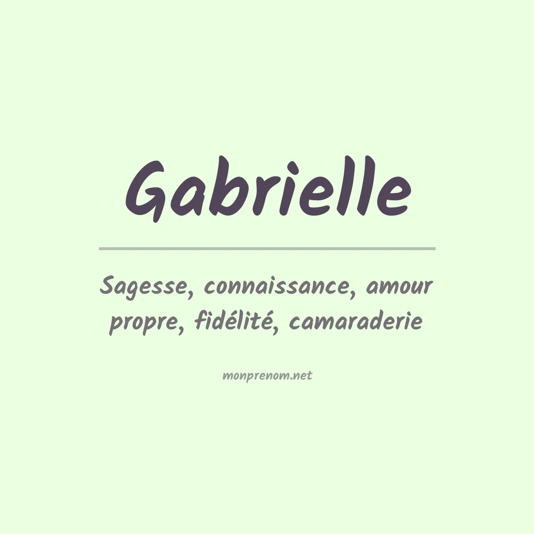 Prénom Gabrielle