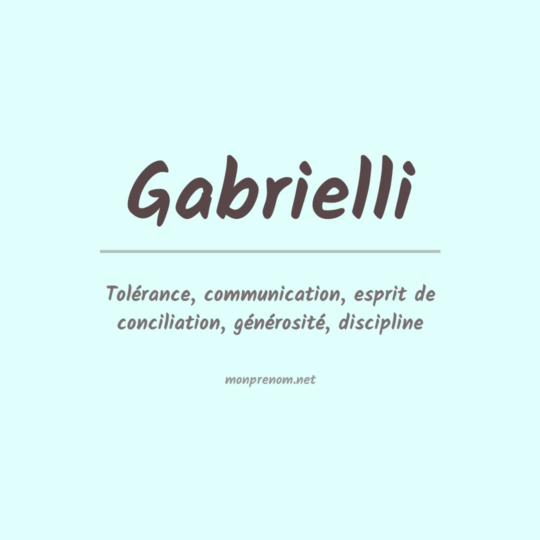 Prénom Gabrielli