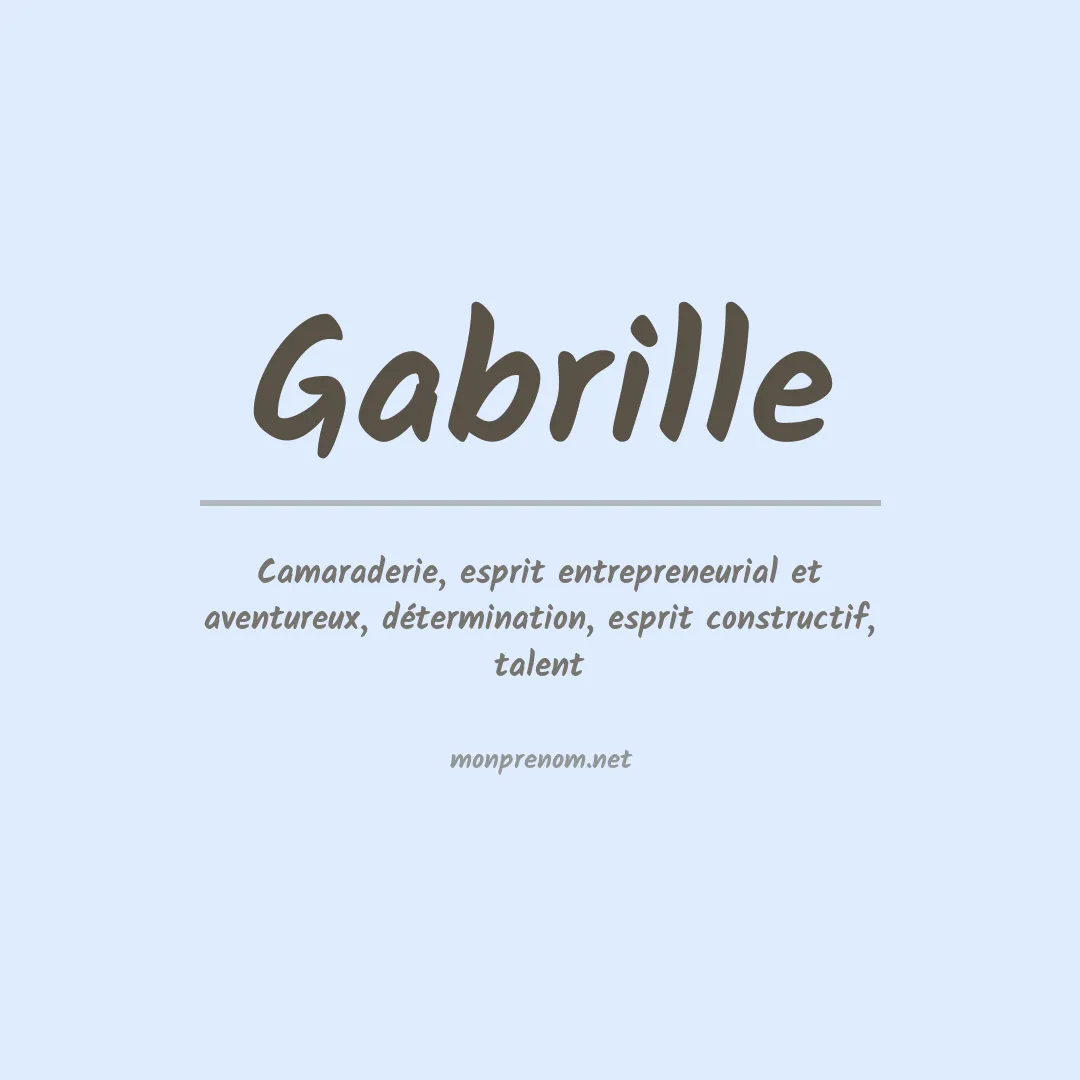 Prénom Gabrille
