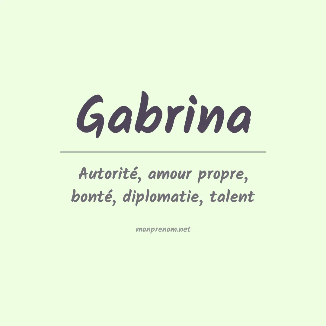 Signification du prénom Gabrina