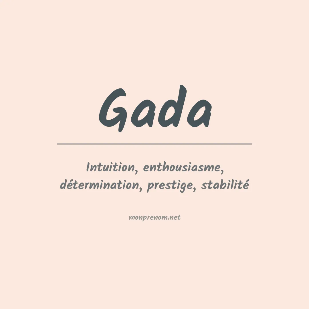 Signification du prénom Gada