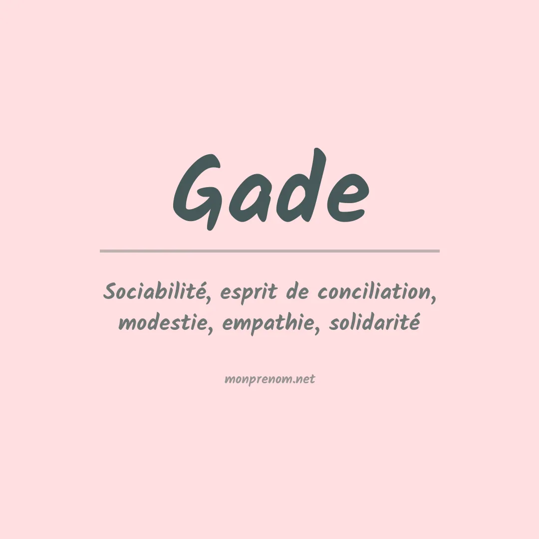 Prénom Gade