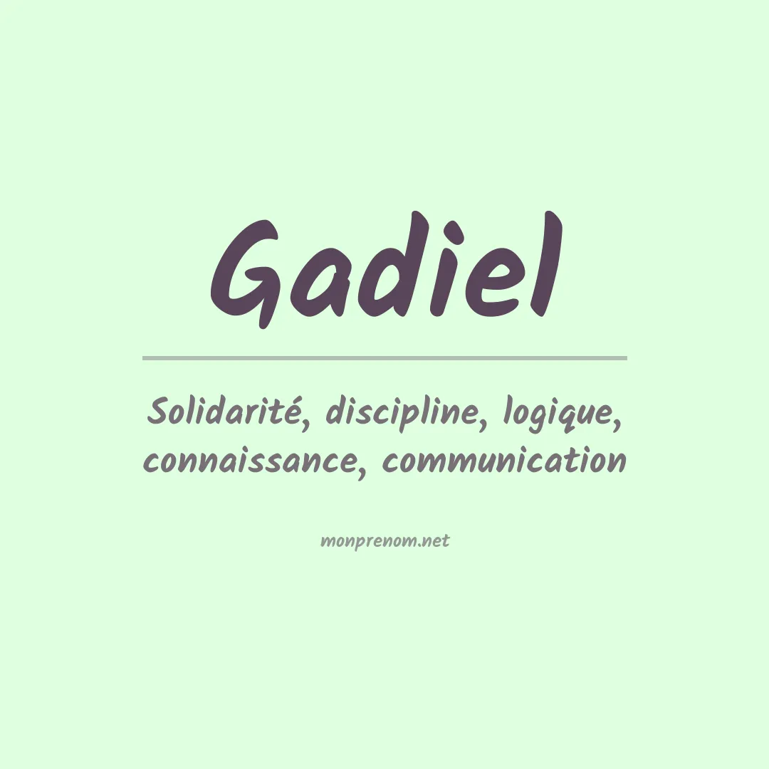 Prénom Gadiel