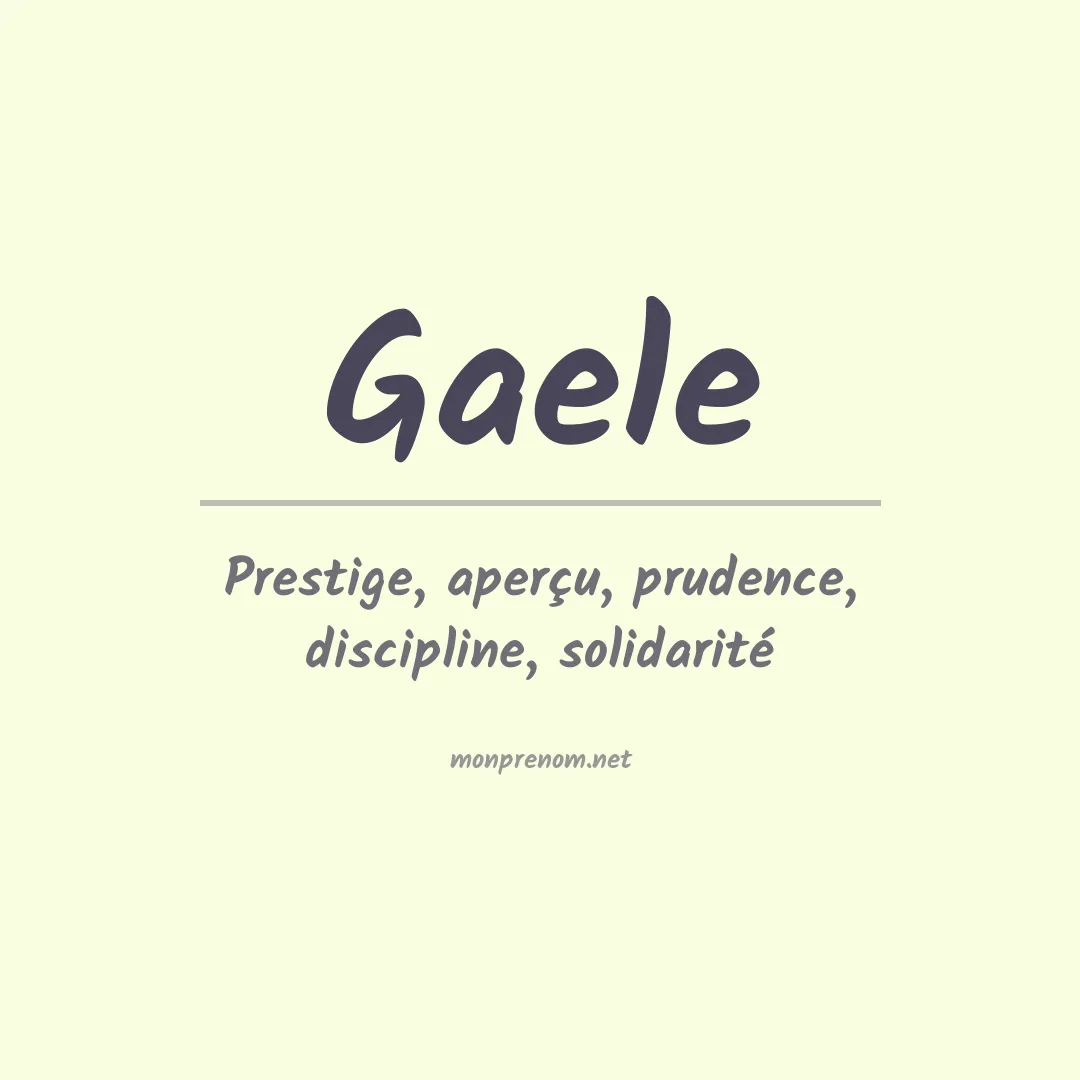 Prénom Gaele