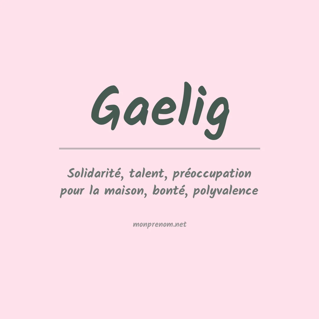 Prénom Gaelig