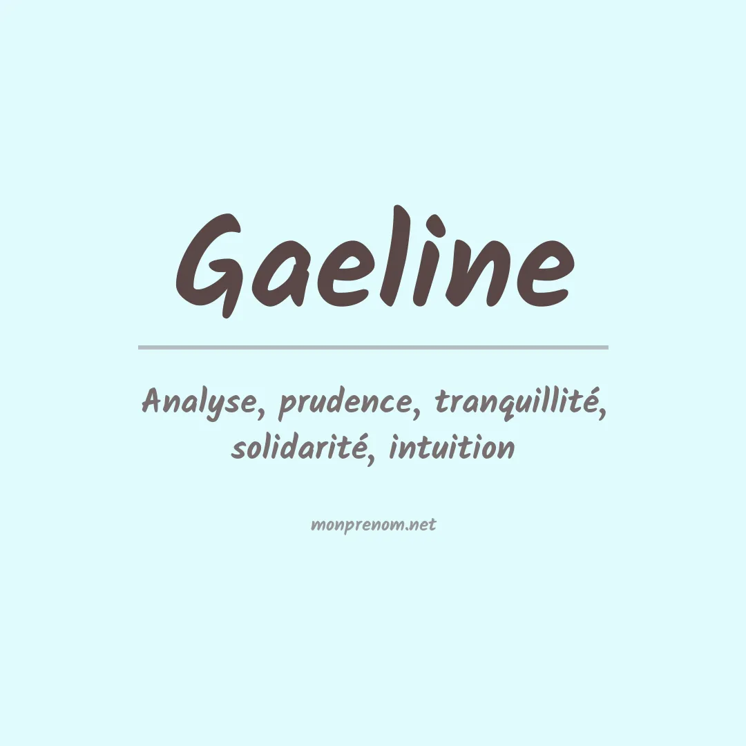 Signification du prénom Gaeline