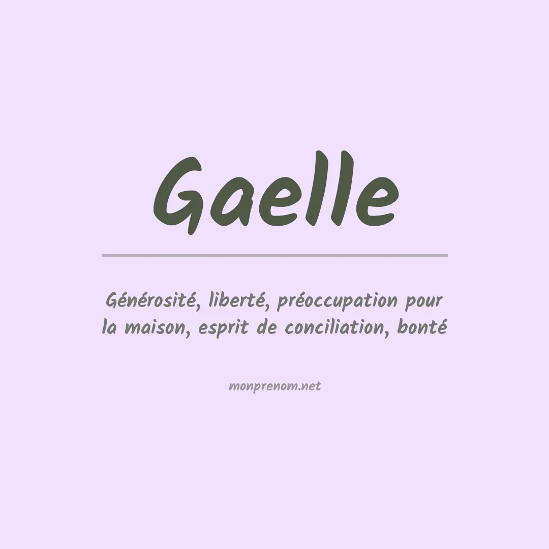 Prénom Gaelle