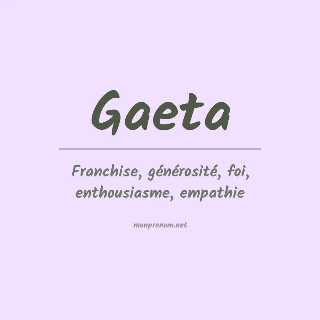 Prénom Gaeta
