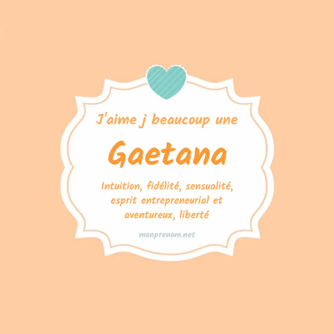 J'aime beaucoup Gaetana
