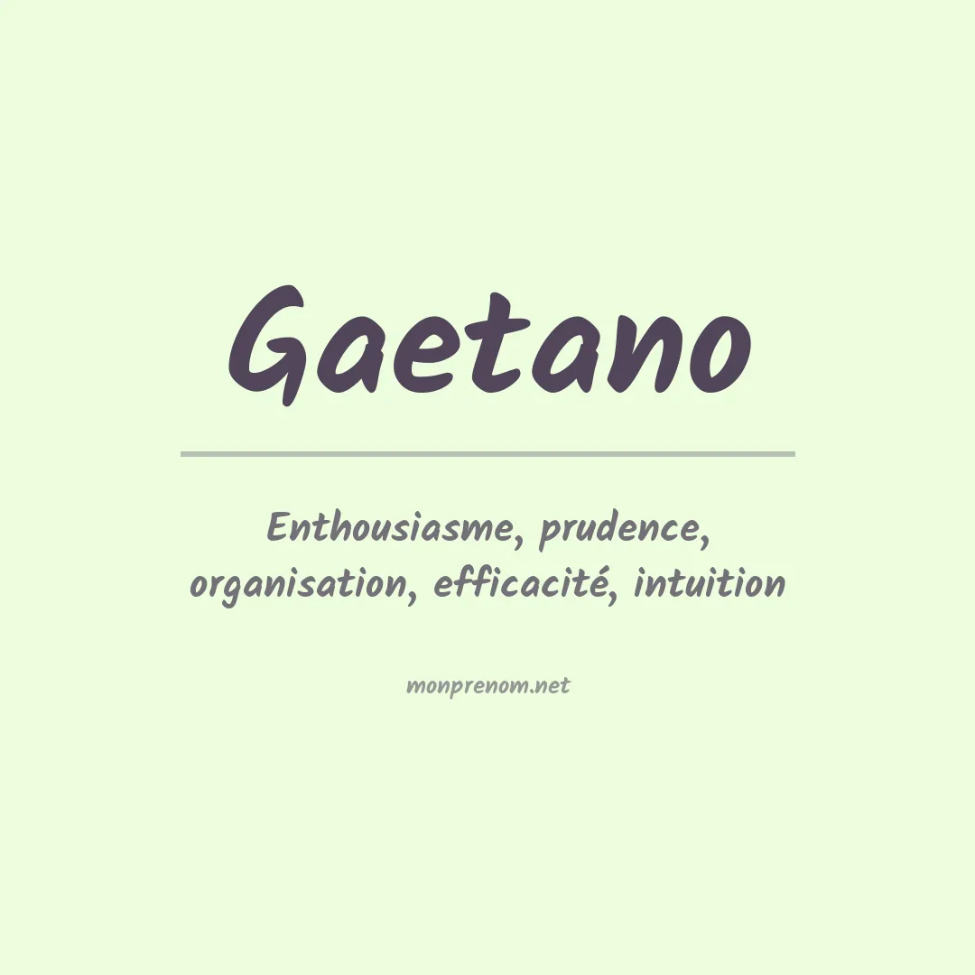 Prénom Gaetano