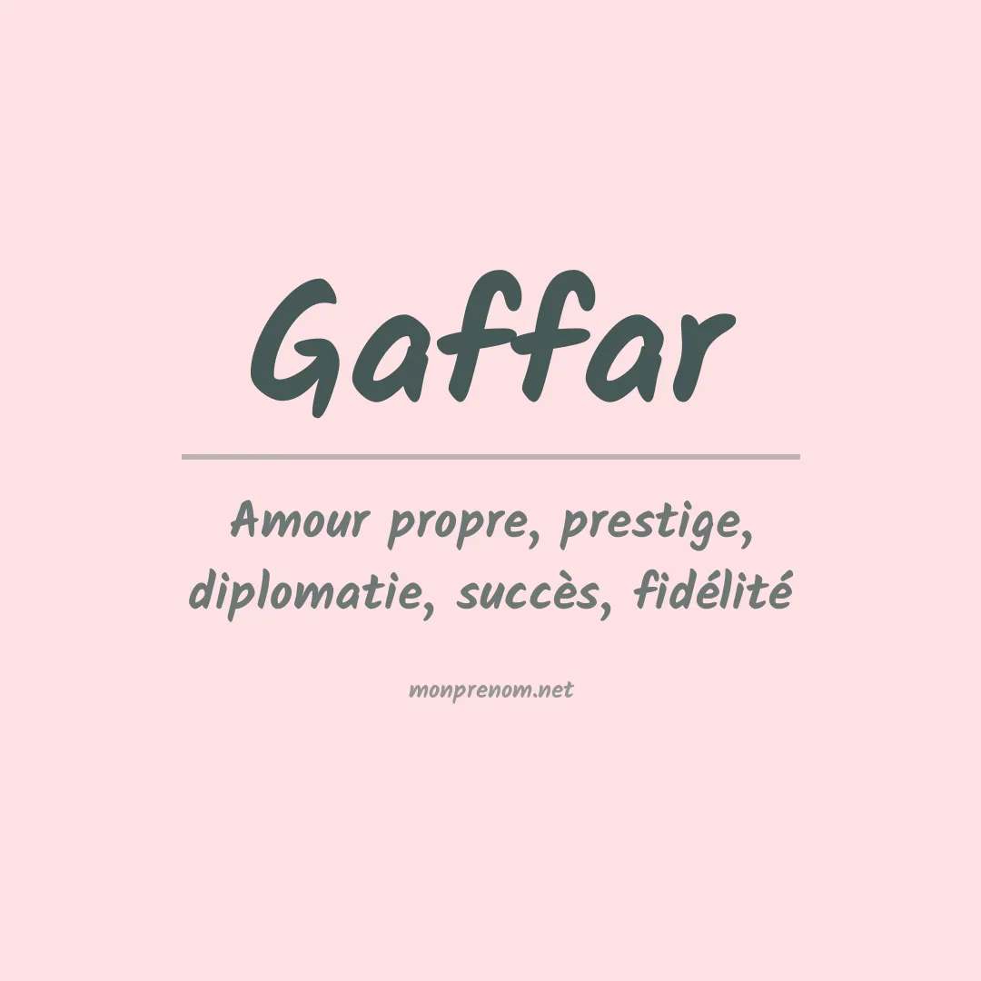 Prénom Gaffar