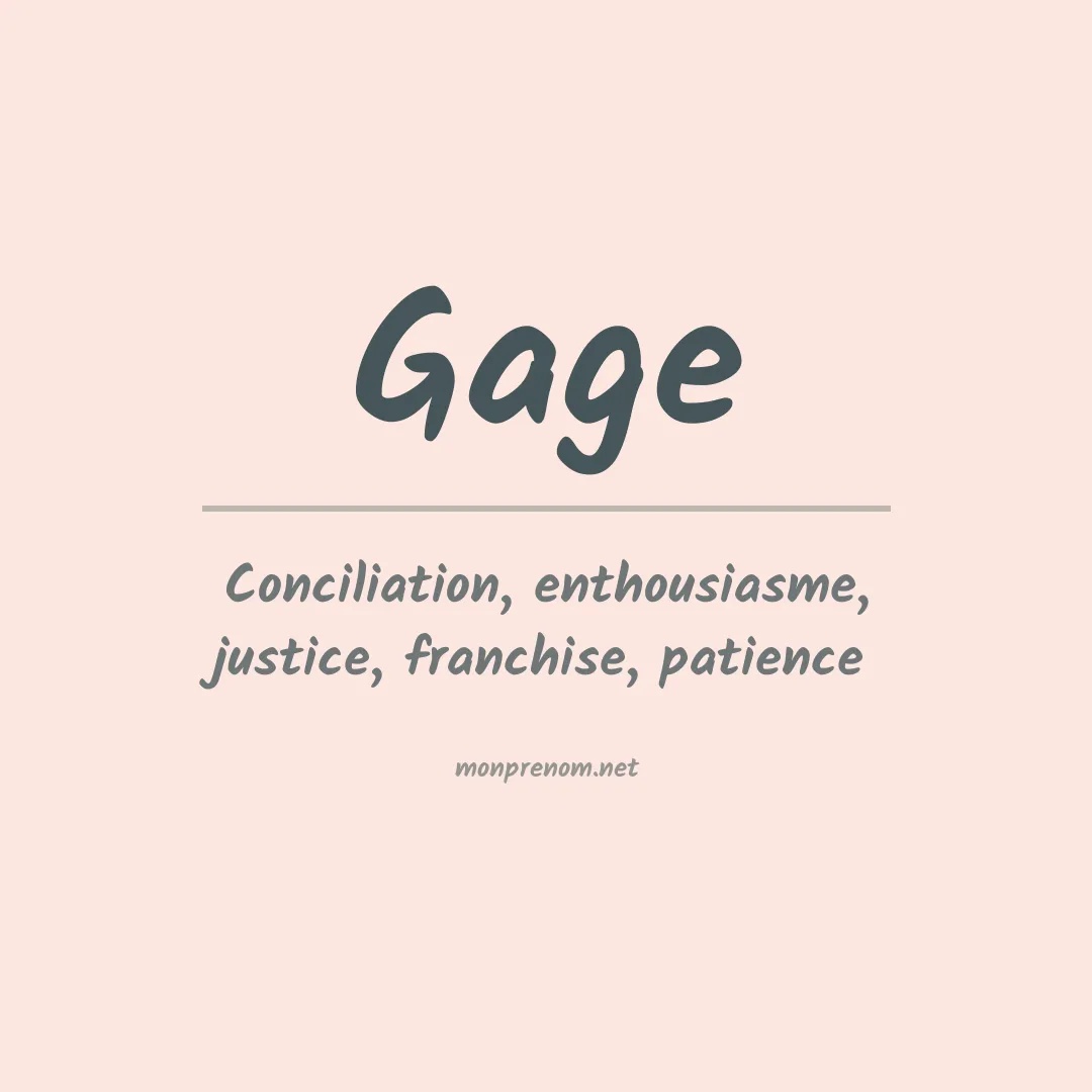 Prénom Gage