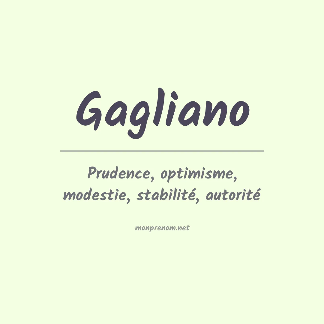 Prénom Gagliano