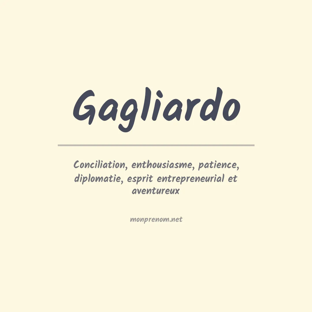 Signification du prénom Gagliardo