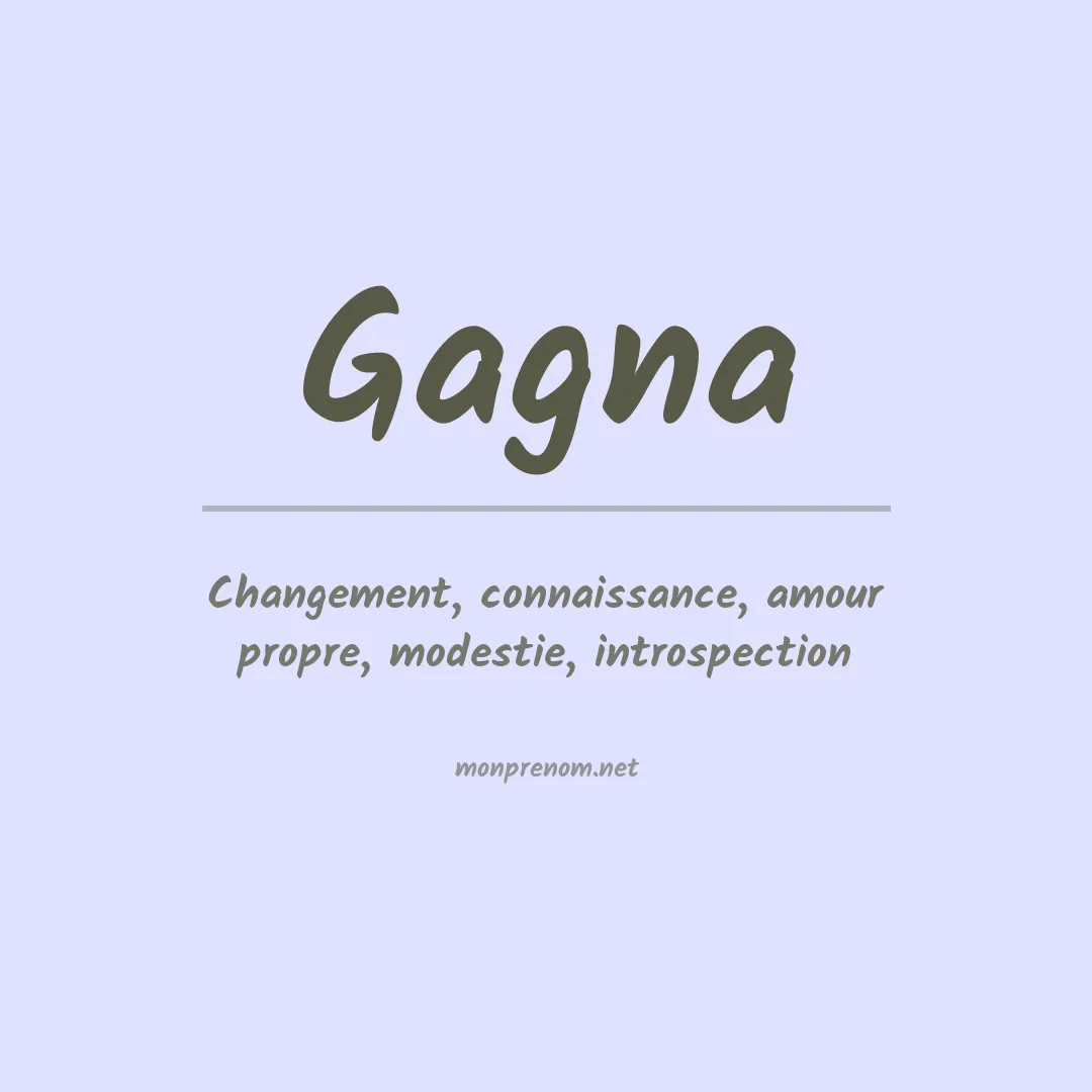 Signification du prénom Gagna