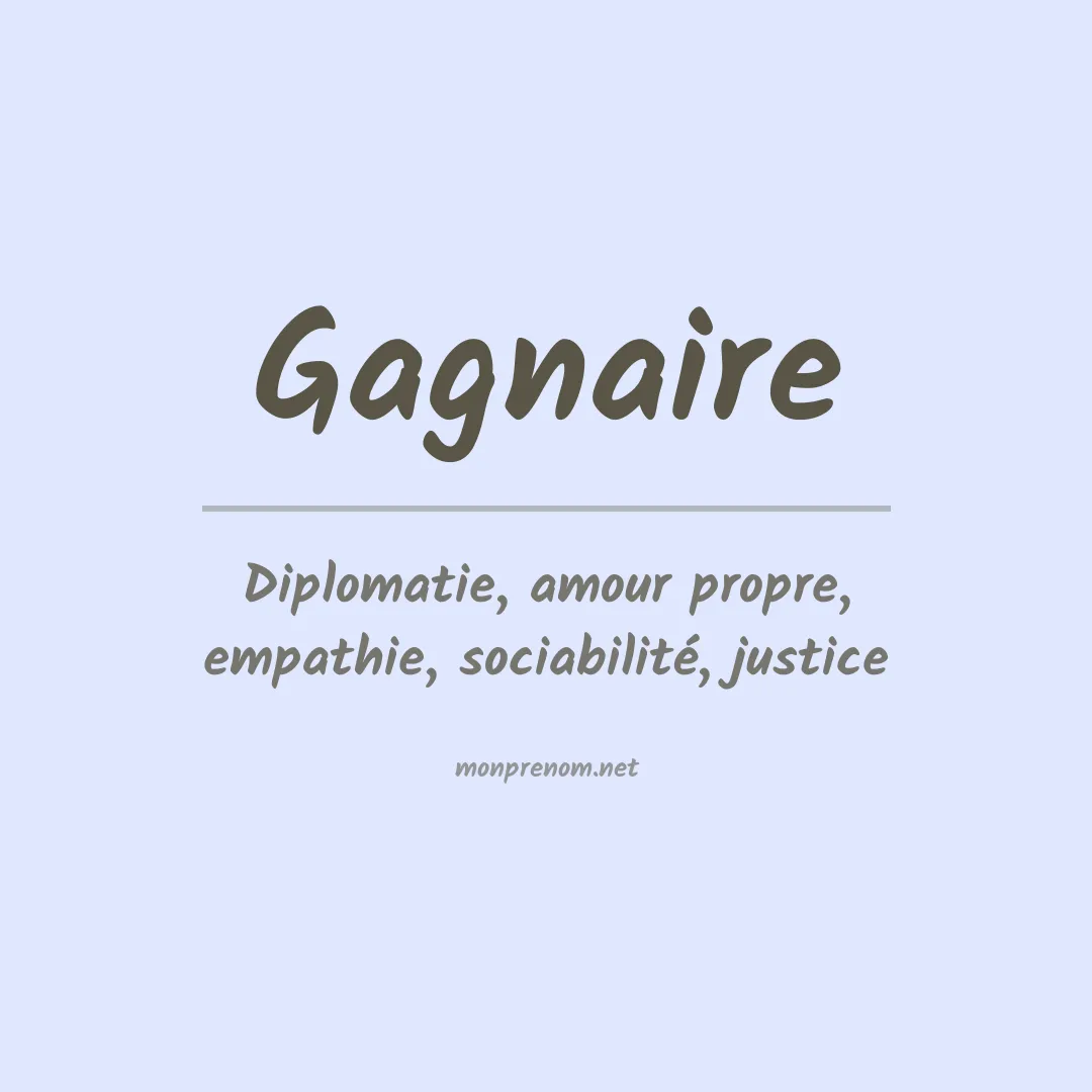 Signification du prénom Gagnaire