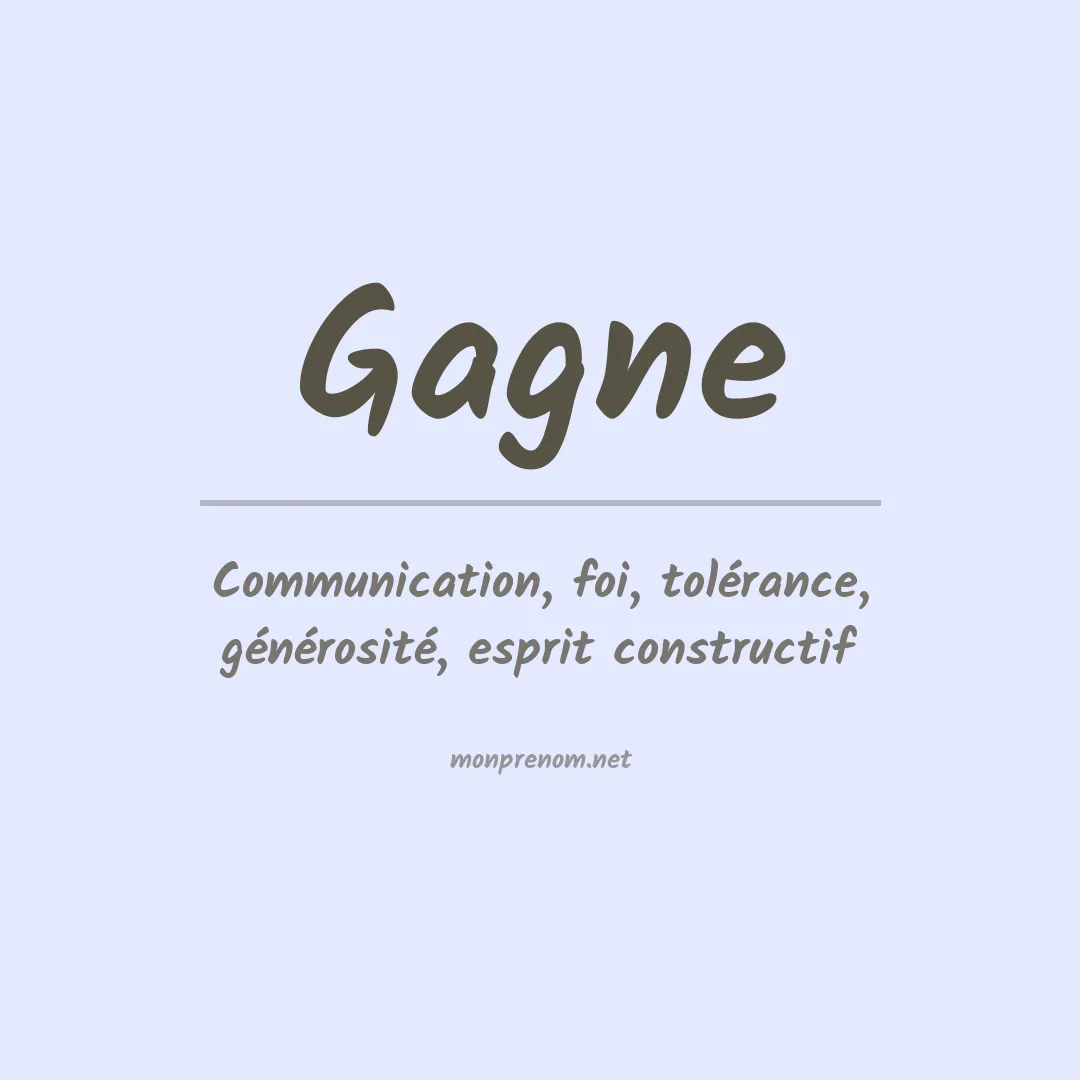 Prénom Gagne