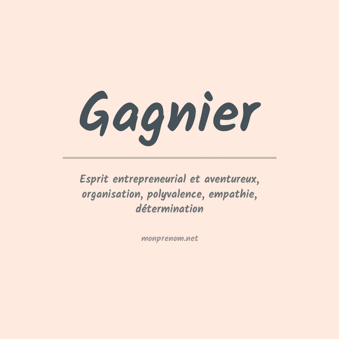Prénom Gagnier