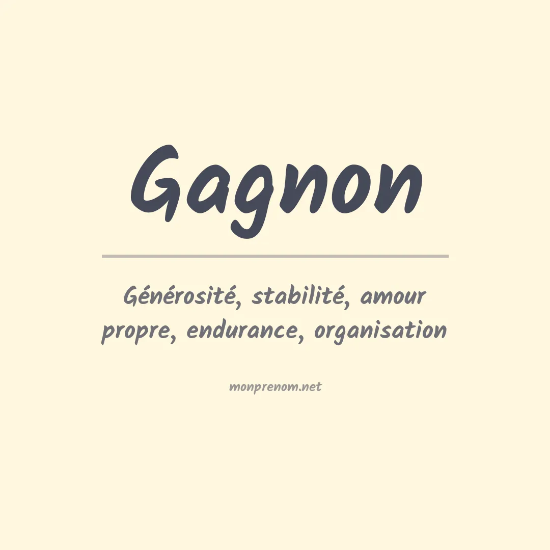 Prénom Gagnon