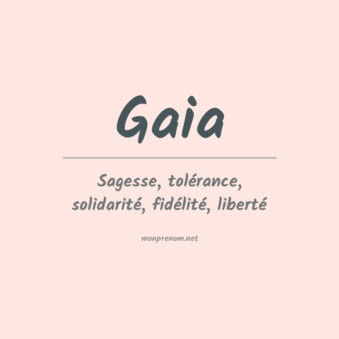 Prénom Gaia