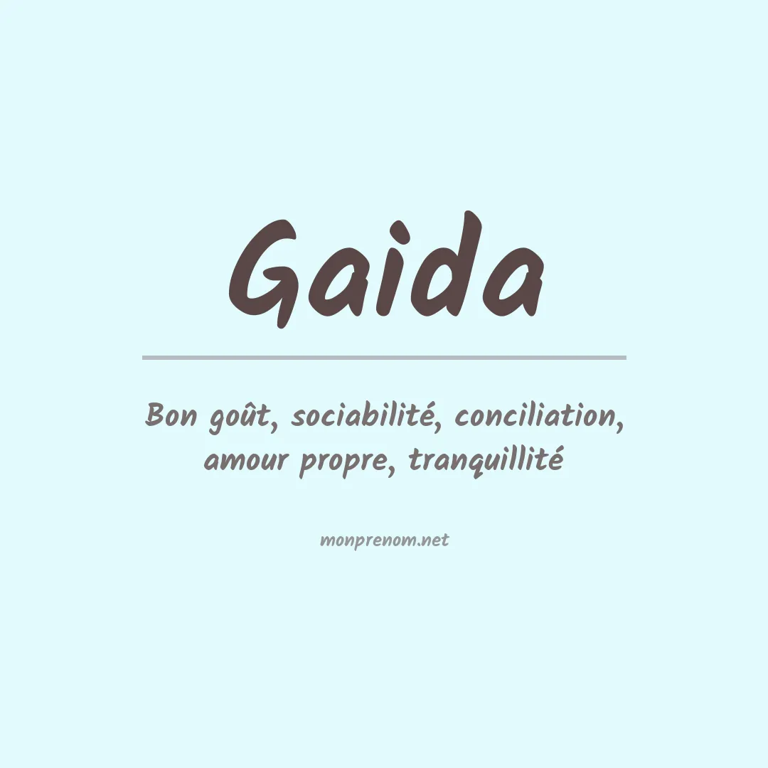 Prénom Gaida