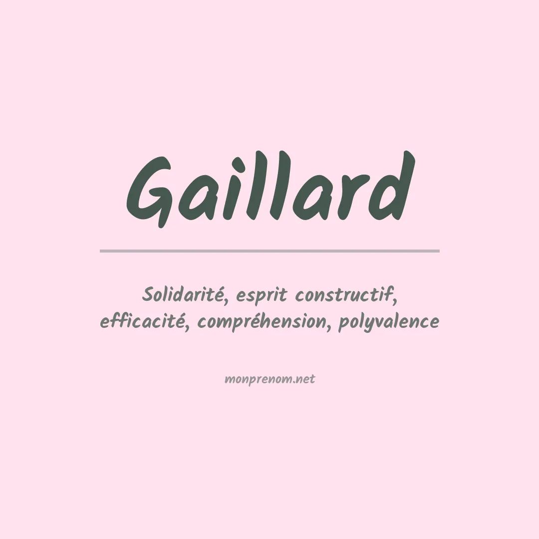 Prénom Gaillard