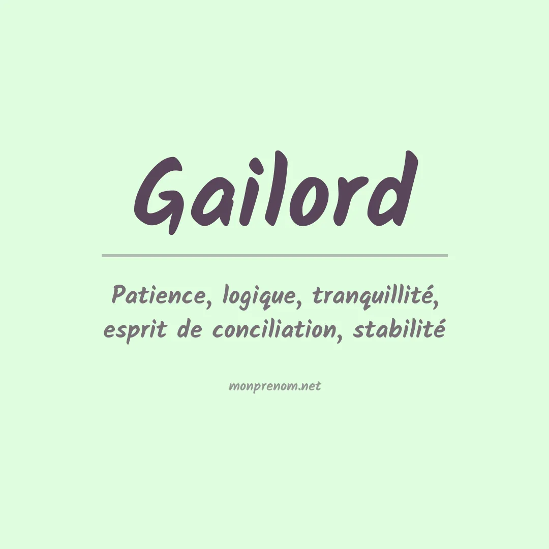 Prénom Gailord