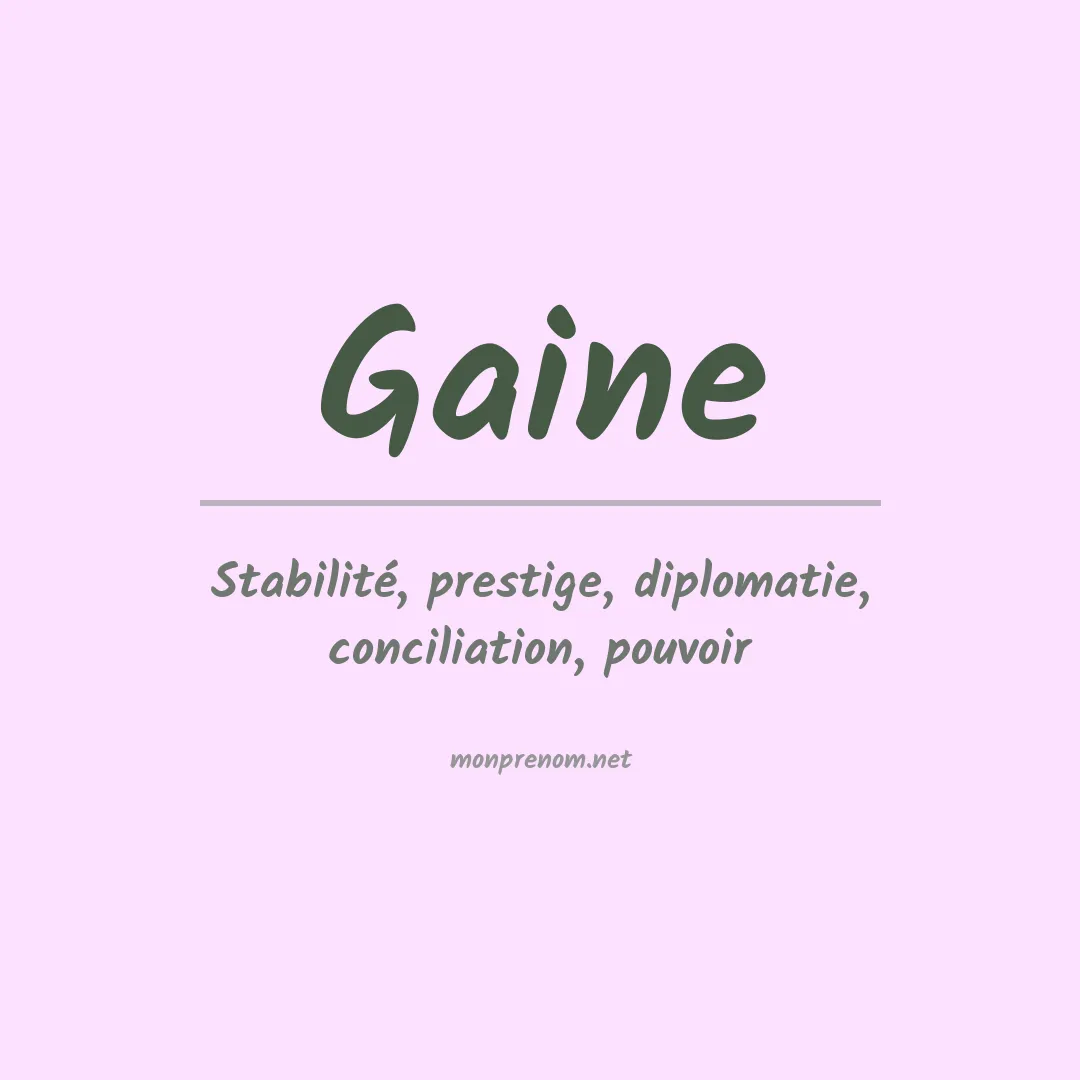 Prénom Gaine