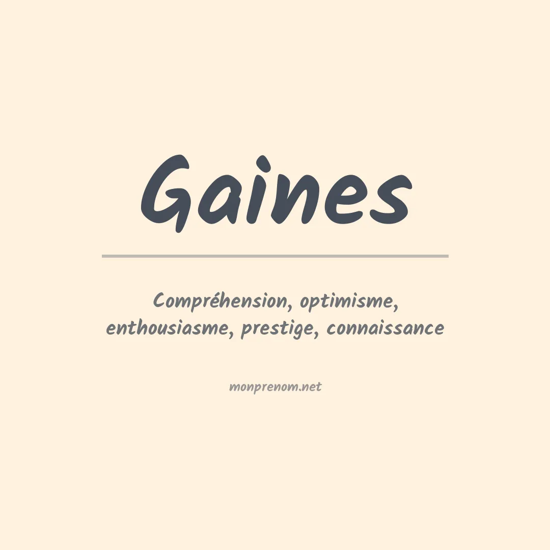 Prénom Gaines