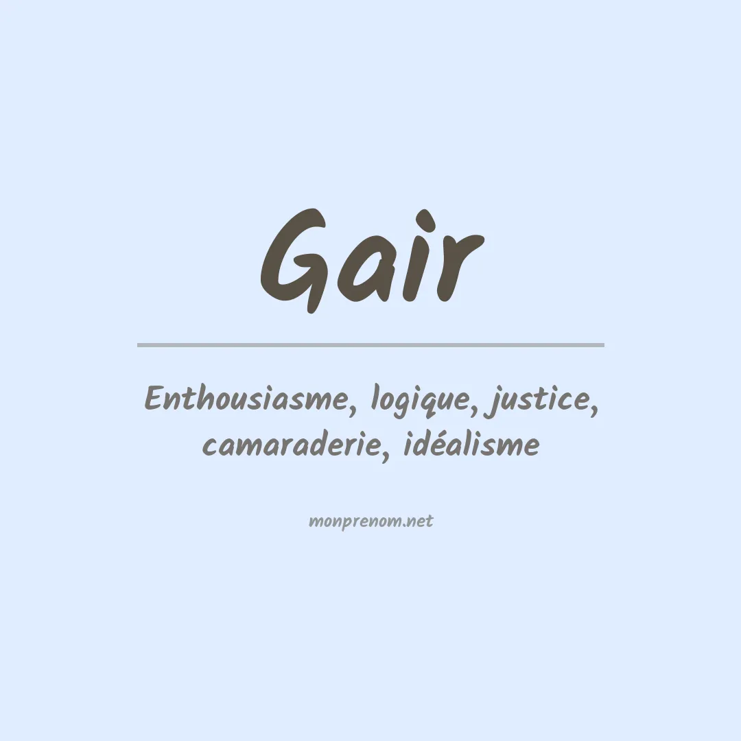Prénom Gair