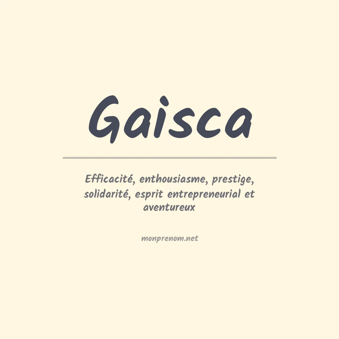 Signification du prénom Gaisca